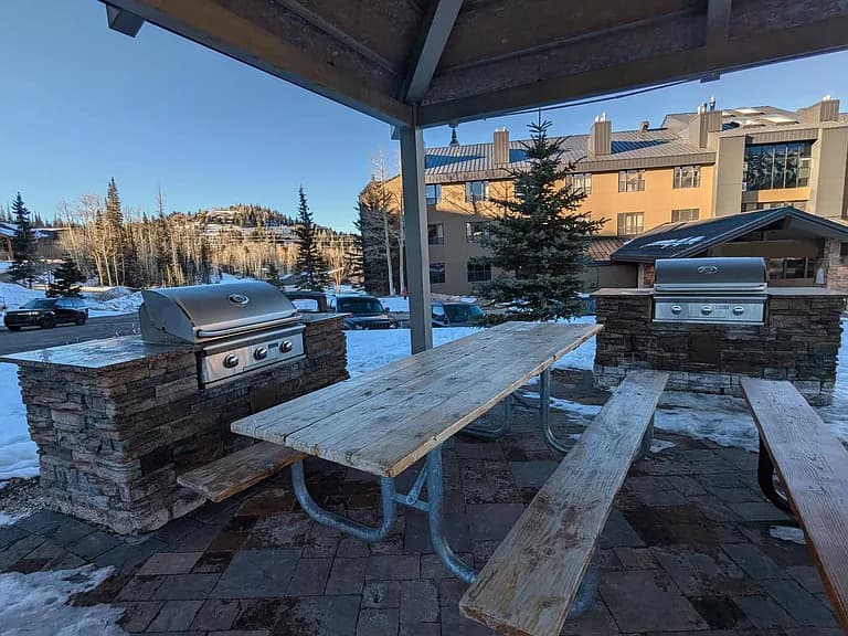 Outdoor barbecue area