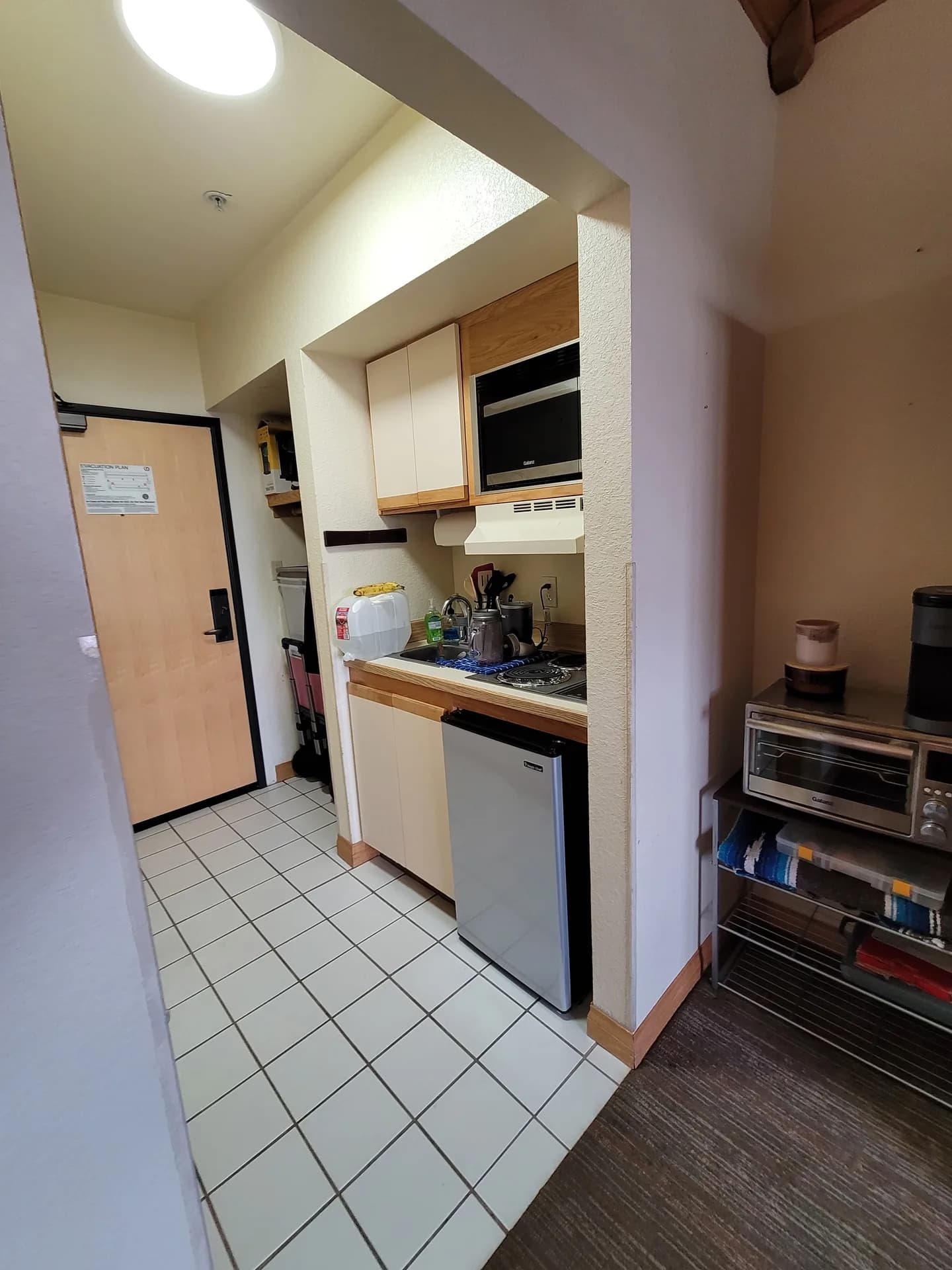 Kitchen counter and dining area