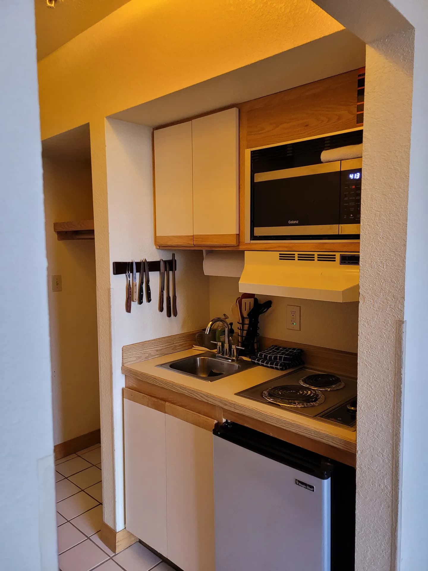 Current kitchen and entry area before remodel refresh